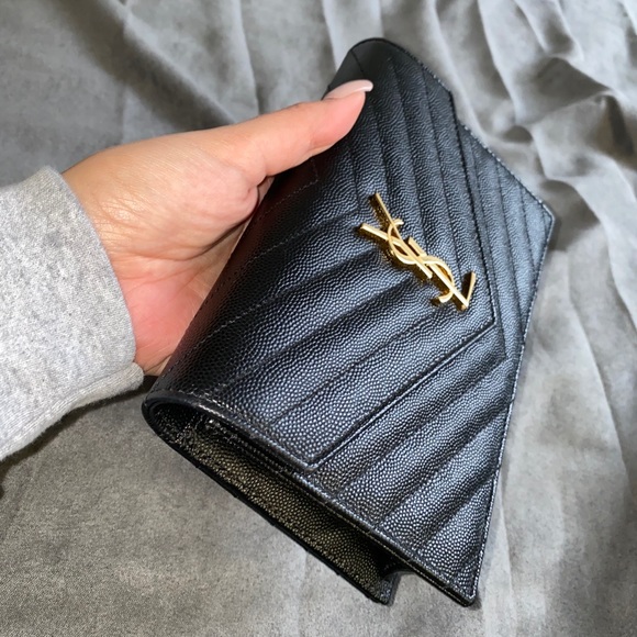 YSL black monogramme envelope chain wallet bag - Picture 6 of 7